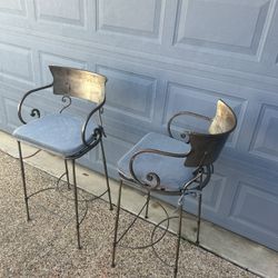 Rustic Metal Bar Stools