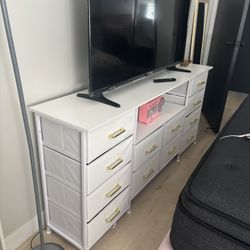 Dresser With Electric Outlet And USB On Top 