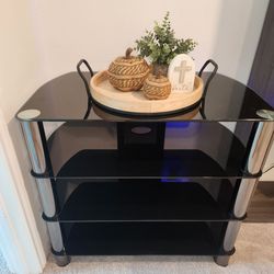 Glass TV stand