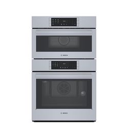 Bosch 800 Series 30 in. Smart Electric Convection Wall Oven & Built-In Microwave Combo in Stainless Steel w/ Self-Clean, Wi-Fi. 3 YEAR EXTENDED WARR.