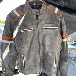 Real Leather Biker Jacket Men’s 