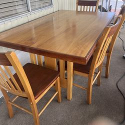 Maple Table Chairs & Bench