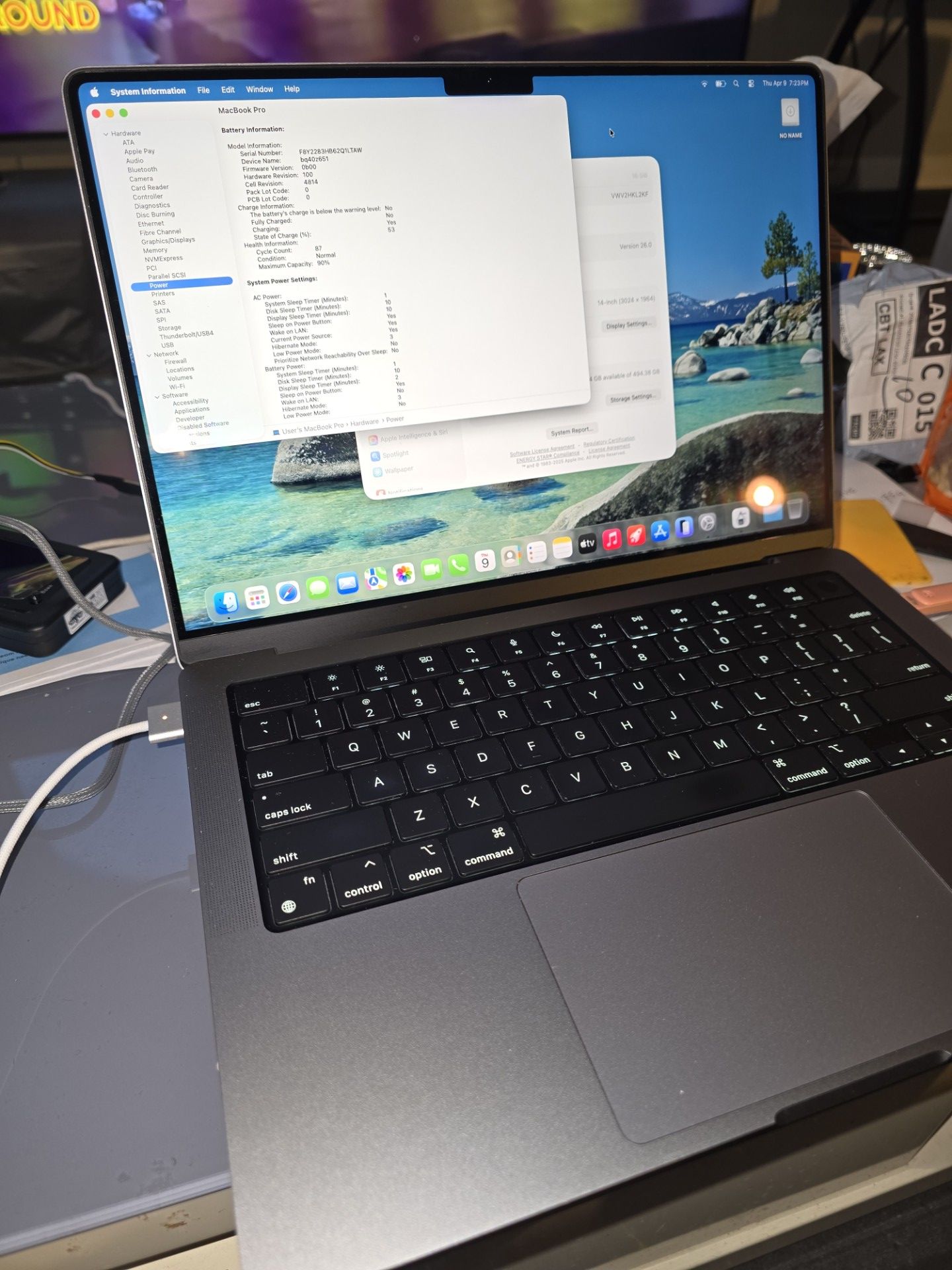 2021 Macbook Pro A2442,M1 Pro,14",512Gb,16Gb,Non Touchbar,Good Condition, Grade A, Grey Color, Genuince AC Charger, Office 2022,Warranty on Promo Sale