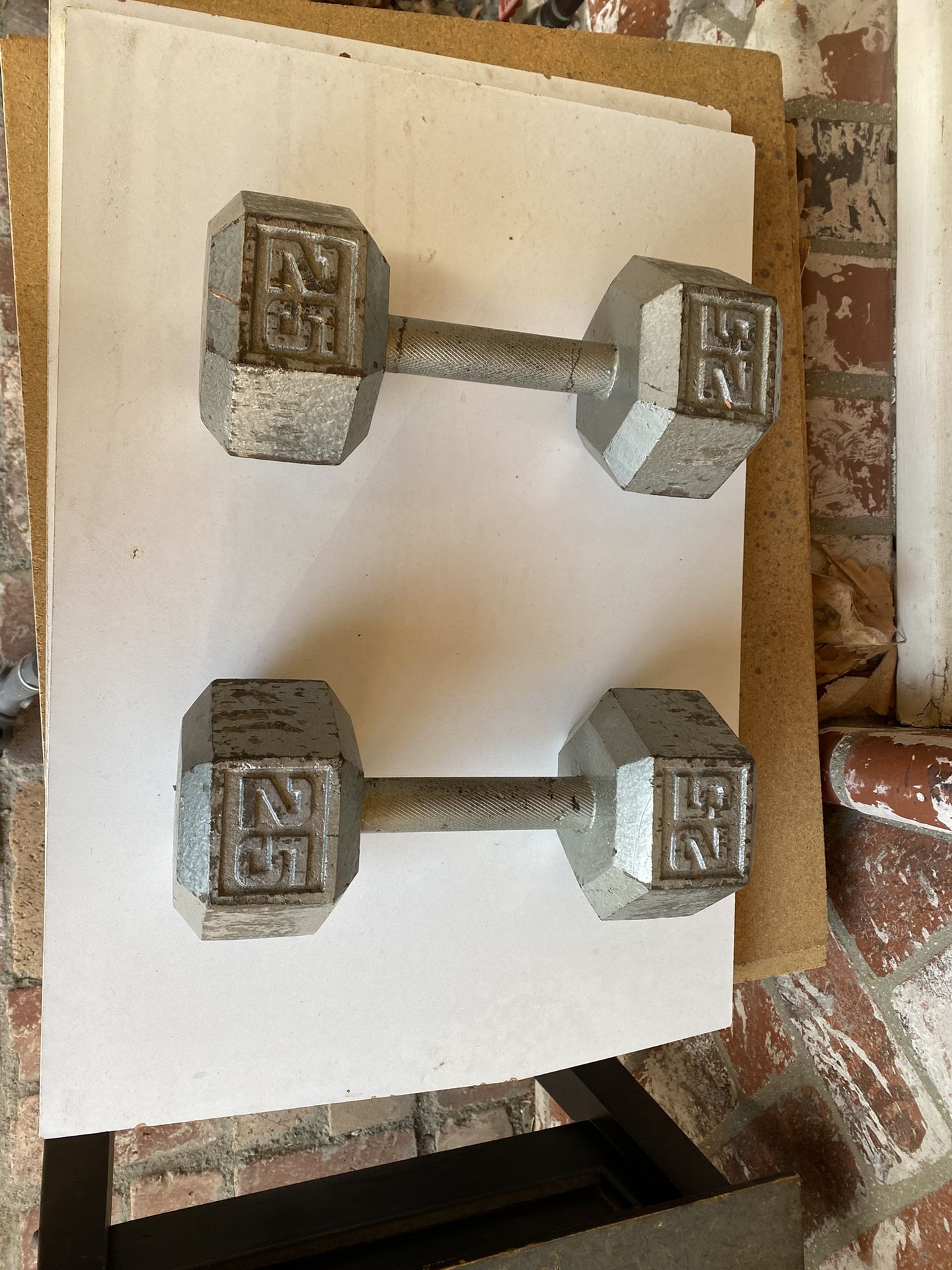 25 Lb Cast Iron Dumbbell Weights