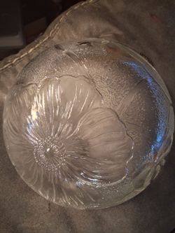 Five crystal  soup or cereal bowls l.