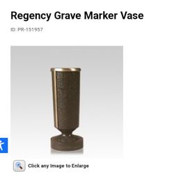 Solid Bronze Grave Marker Flower Vase