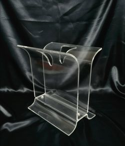 Lucite Acrylic Mid-Century Modern Magazine Rack Charles Hollis Jones
