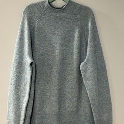 Re-Imagined by J Crew Women's Blue Heather Rollneck Sweater Super Soft Yarn Size Small