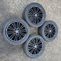 18" Rim and tires set , came out from 2017 BMW 530i  OEM PART NUMBER for rim: 36116863420 5x112 bolt pattern, will fit most of the sedan coupe and con