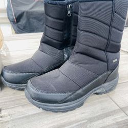 SILENTCARE Mens Winter Mid-Calf Snow Boot Size 8