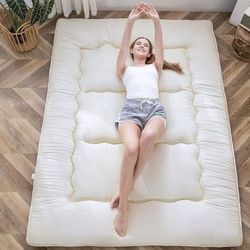 Japanese Floor Mattress Futon Mattress twin Size Camping Mattress, Thicken Tatami Mat Sleeping Pad F