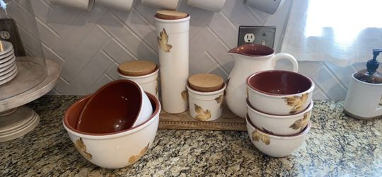 World market fall themed canisters and bowls