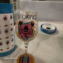Scorpio Wine Glass