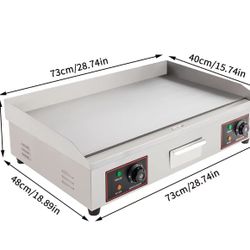 ❤️3000W Food Grade Stainless Steel Electric Griddle