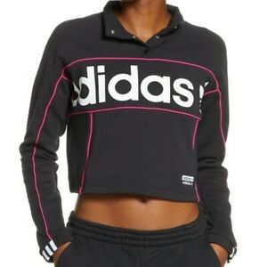 adidas FH7555 Womens Originals Cropped Sweater Sweatshirt