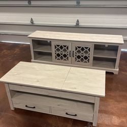 Credenza And Coffee Table Set