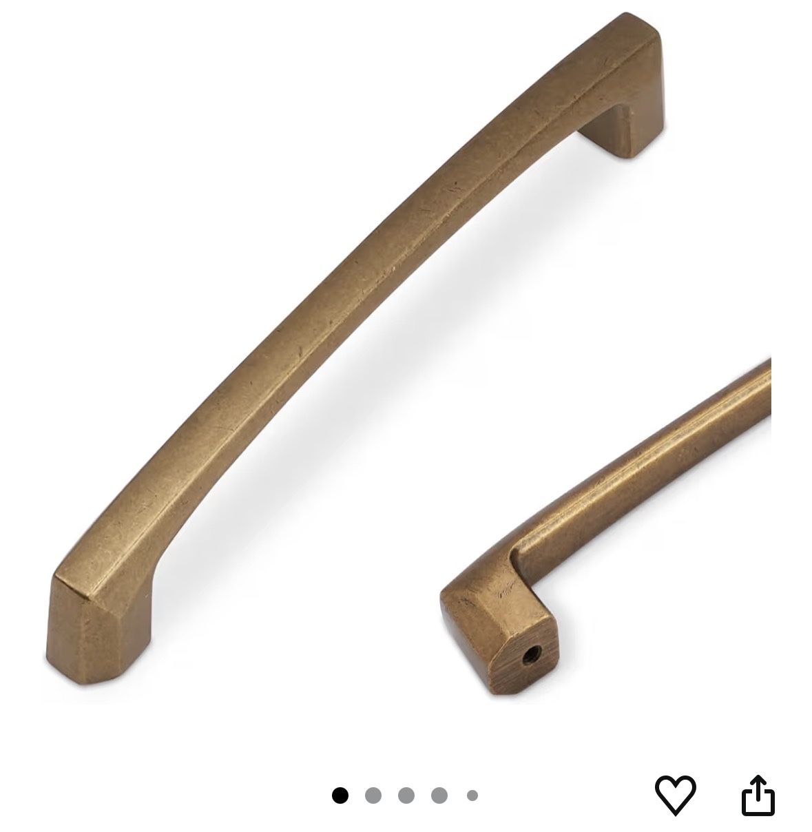 COTYKILEY 10 Pack 5Inch(128mm) Antique Brass Cabinet Pulls Vintage Brass Kitchen Cabinet Handles Cabinet Door Handles Kitchen Cabinet Hardware