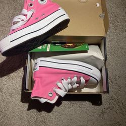 Pink/White Converse 