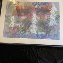 Original Painting By Patricia Garner 25”x19” Black Frame With Plexiglass