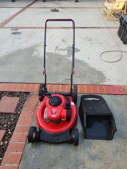 Troy-Bilt Gas Push Lawn Mower with Bag