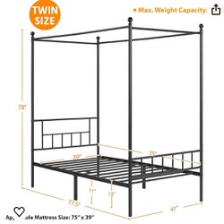 Canopy Twin Bed 