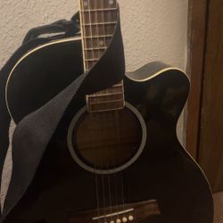 Black Acoustic Ibanez Guitar *send Offers* Serious Buyers Only!