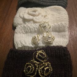 Four Hand Knitted Women Head Bands