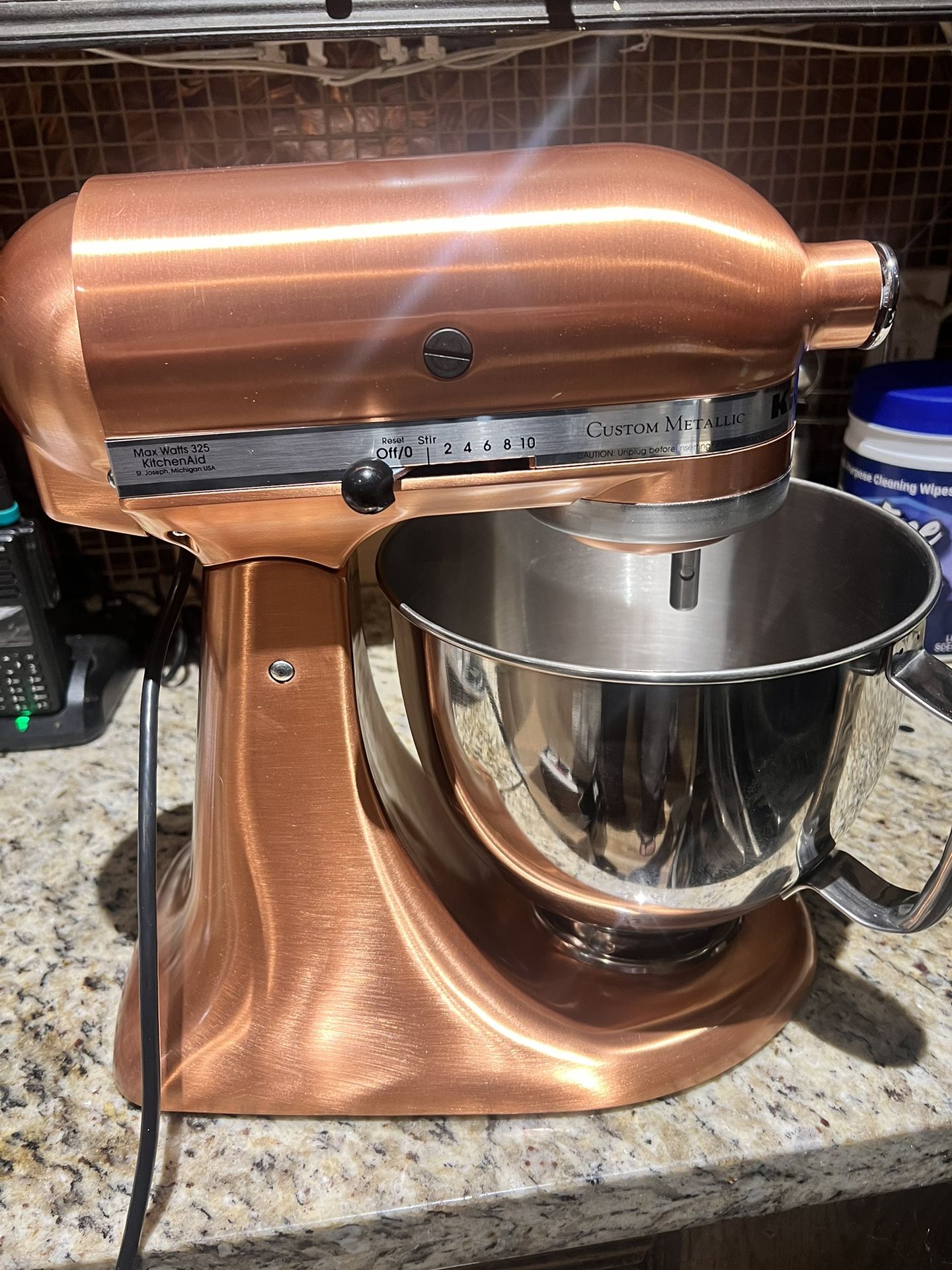 KitchenAid Custom Metallic 5 Qt. 10-Speed Satin Copper Stand Mixer
