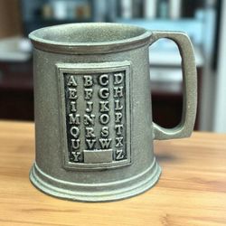 Vintage Pewter Alphabet Cup Mug Wilton Armetale RWP ABC Baby Child USA