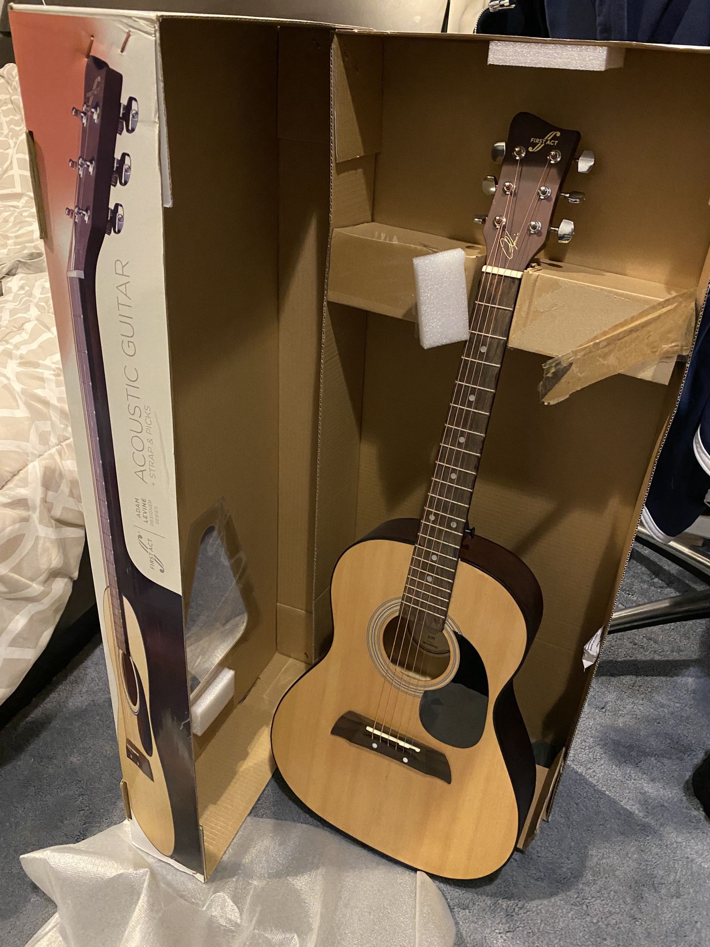 First Act Acoustic Guitar (picks & strap included) - Adam Levine Signed Designer Series