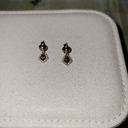 $755 LeVian Chocolate & Naked Diamond Earrings
