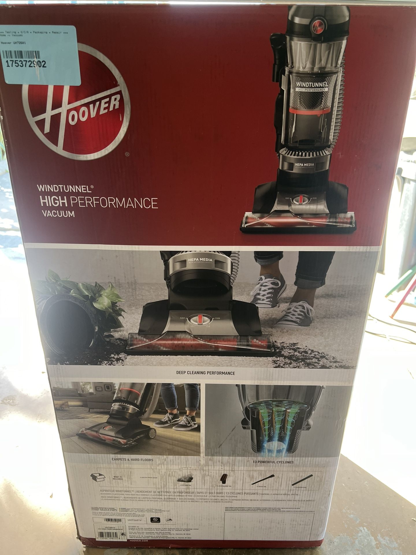 Hoover WindTunnel High-Performance Pet Bagless Upright Vacuum Cleaner, UH72601, New Condition