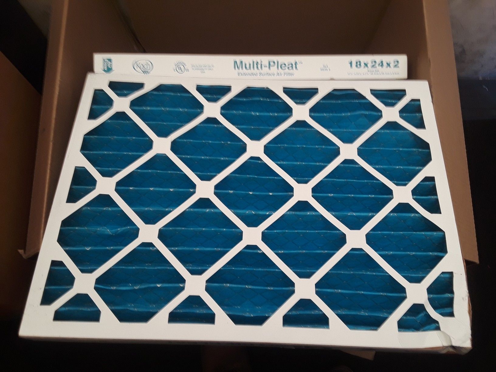 Furnace air filter 18X24X2