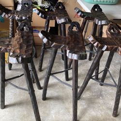 Vintage Brutalist Bar Stools,... Vintage Brutalist Bar Stools, 1960s, Set of 6