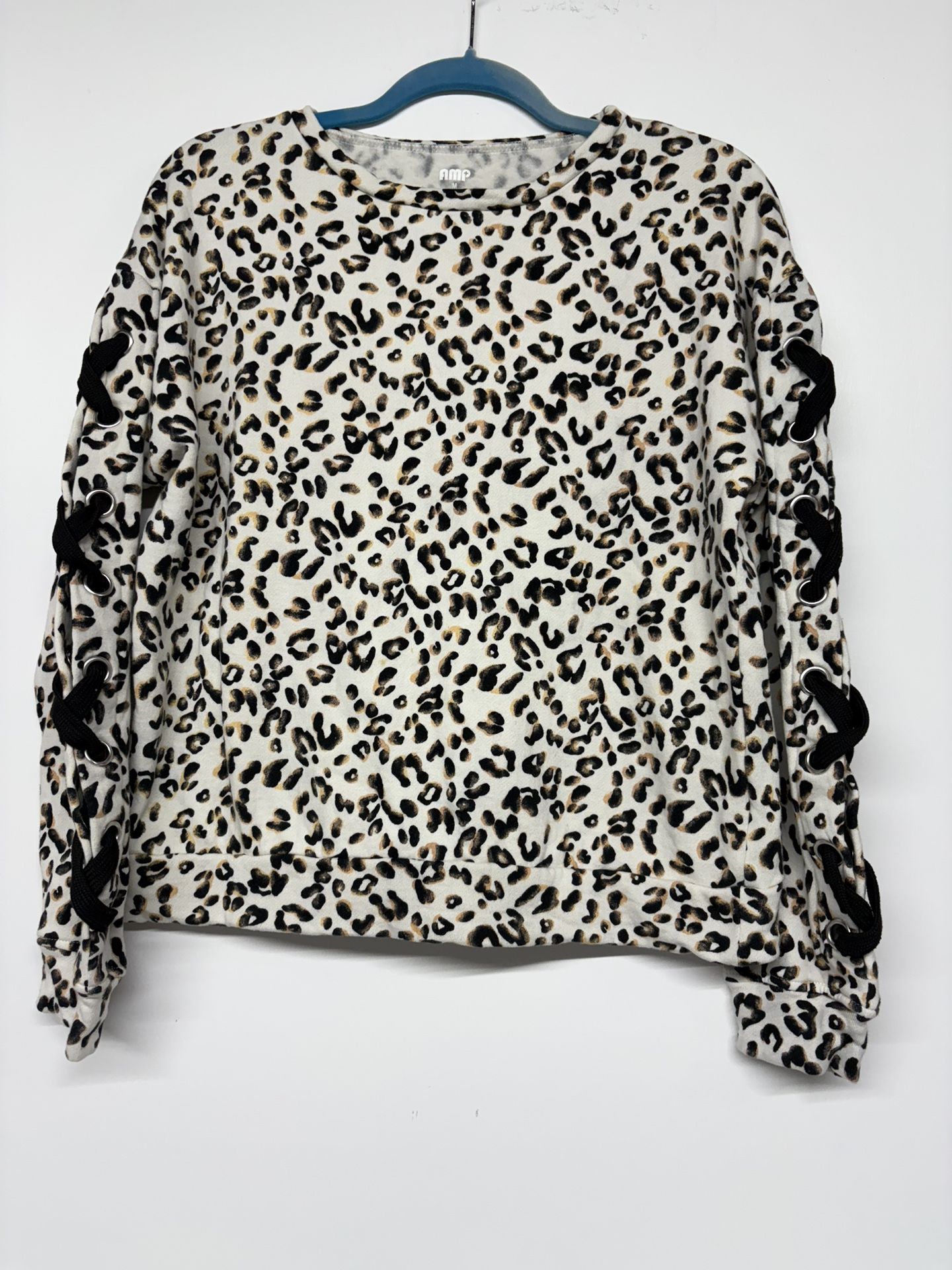 Ladies AMP Animal Print New Sweatshirt SZ M