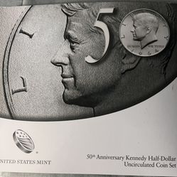 Unopened 50th anniversary Kennedy half dollar Set