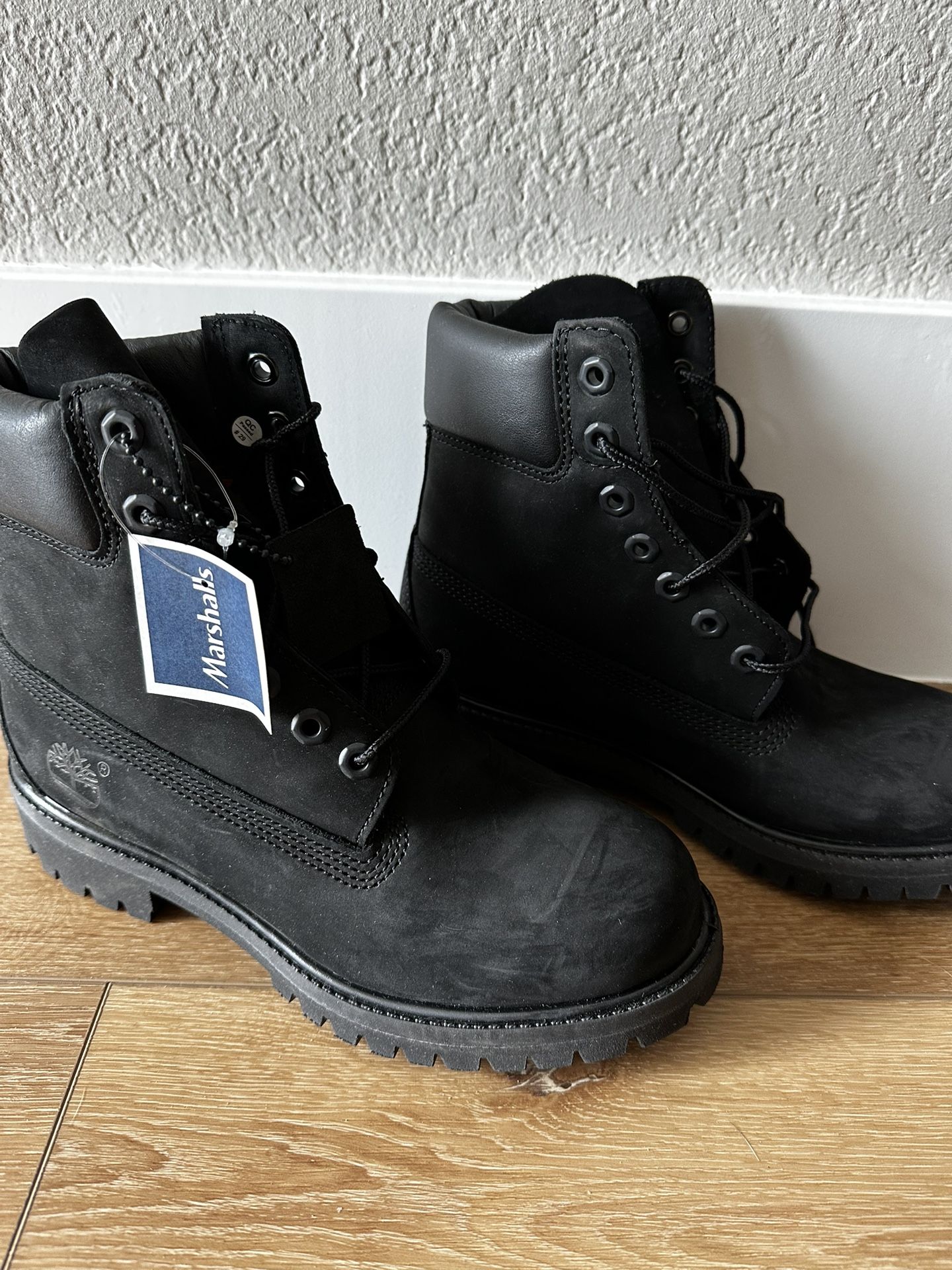 Size 6 - Timberland 6” Black Nubuck Tims Waterproof Mens New W/ Box
