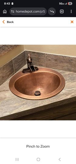SINKOLOGY
Bell 18 Gauge 19 in. Copper Drop-In Bath Sink in Antique Copper