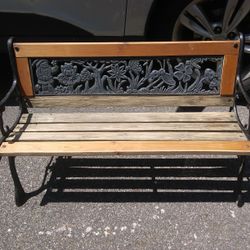 Garden Treasures Children's Park Bench ( Wrought Iron& Wood)