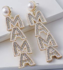 MAMA Dangle earrings For Dog Mama, New Mama, Yo Mama 😀