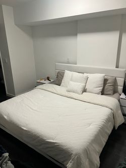 King size bedframe and mattress