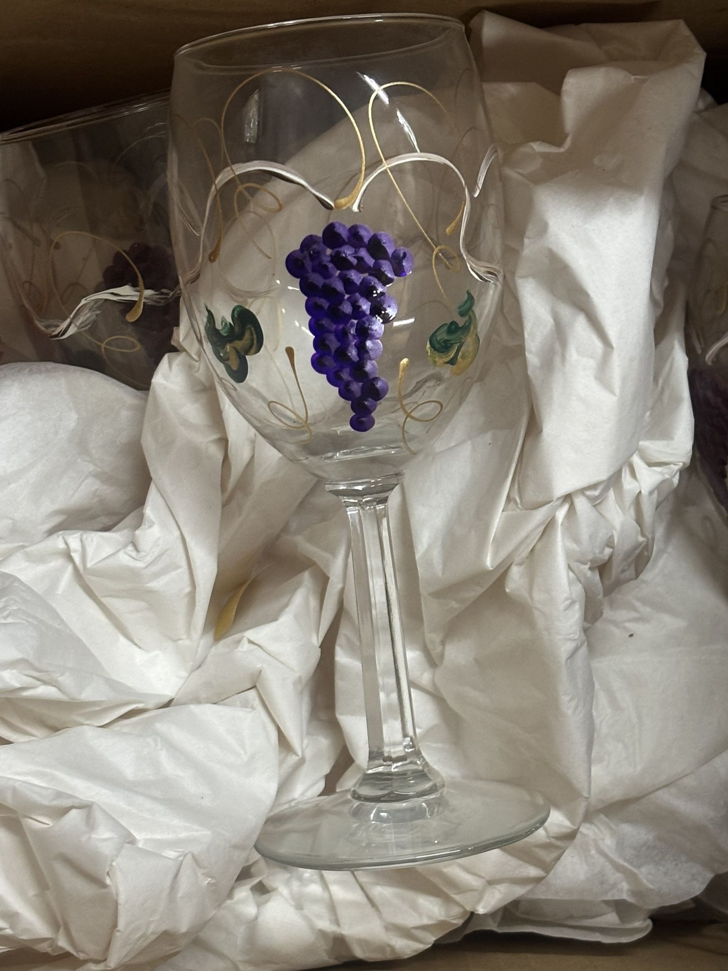 Hand Painted Wine Glasses