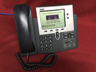 LOT OF 5 Cisco IP Phone CF-7940G w Hand Set, Base/Stand VoIP Business Office Phones