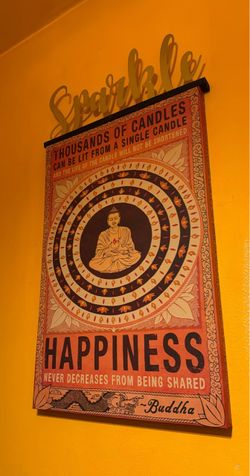 Home Decor Hippie Buddha Good Vibes Wall Art Canvas