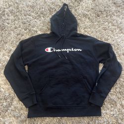 Champion Men’s Hoodie Medium Black Pullover Sweatshirt