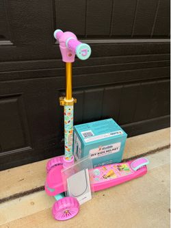 New Kids Kick Scooter and Helmet