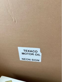 Texaco Motor Oil Neon Sign.  Pick up only
