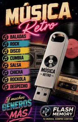 Música Retro USB Flash Drive