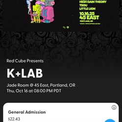 K+Lab tickets For Tonight