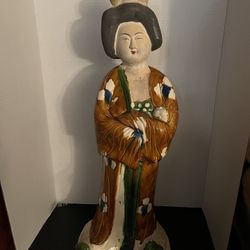 Chinese Tang Dynasty. Sangkai Statue Lady  W Infant